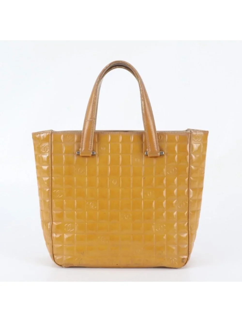 Chanel Choco Bar CC Logo Leather Handbag Shoulder